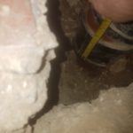 soil pipe dug out for inspection
