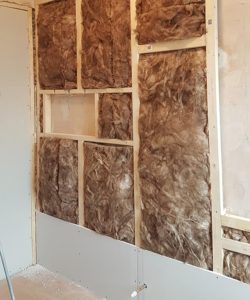 studwork and insulation