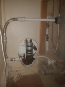waste pump fitted and ready